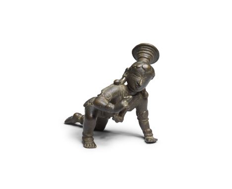 A bronze figure of Krishna the butter thief Tamil Nadu, Vijayanagara Period, 14th-16th Centurydepicted as a crawling infant, 