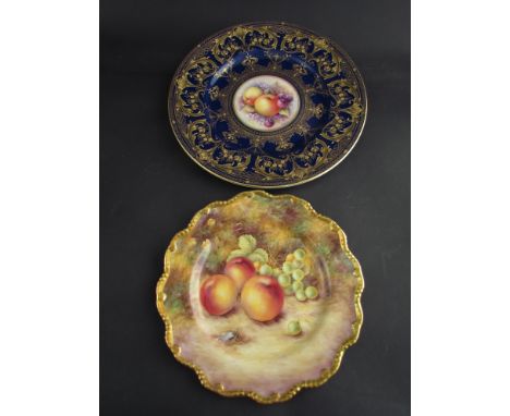 Two Royal Worcester decorative plates, a Hitherland plate and a Caverswall example (4)