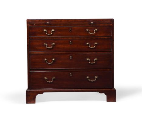 A GEORGE III MAHOGANY CHEST OF DRAWERSCIRCA 1770With caddy moulded top 82cm high, 87cm wide, 47cm deep Provenance: Charles Lu