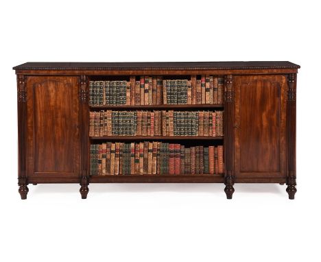 A GEORGE IV MAHOGANY SIDE CABINET ATTRIBUTED TO GILLOWS, CIRCA 1825 The panel moulded doors opening to shelved interiors91cm 