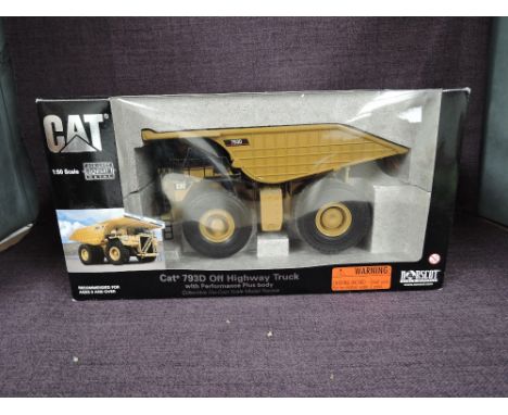 A Norscot 1:50 scale diecast, Cat 793D Off-Highway Truck, in original polystyrene packaging and outer window box 55151