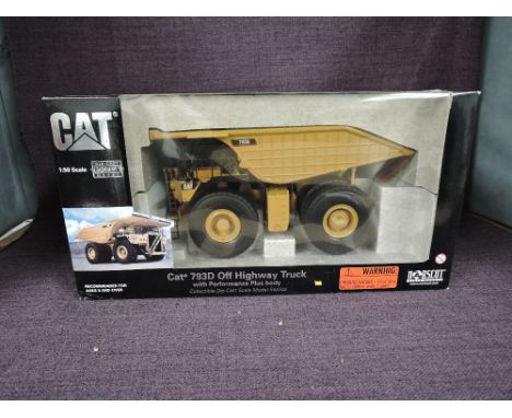 A Norscot 1:50 scale diecast, Cat 793D Off-Highway Truck, in original polystyrene packaging and outer window box 55151