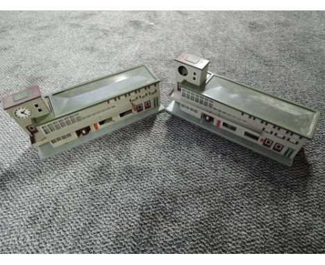 Two HO scale Marklin pre war Tin Station Buildings