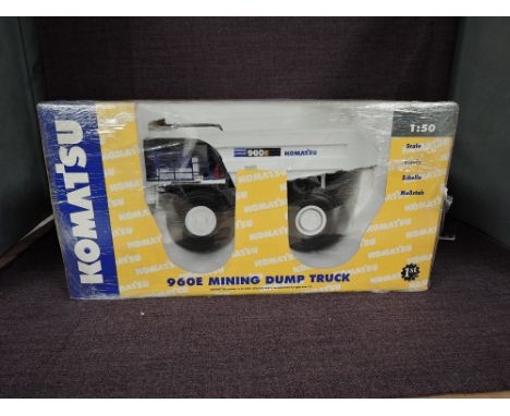 A First Gear 1:50 scale diecast, Komatsu 960E Mining Dump Truck, in white, in original polystyrene packaging and window box 5