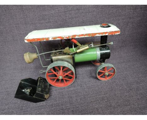 A Mamod Live Steam Tractor TE1, appears complete, with original box