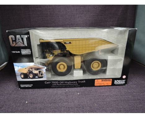 A Norscot 1:50 scale diecast, Cat 793D Off-Highway Truck, in original polystyrene packaging and outer window box 55151