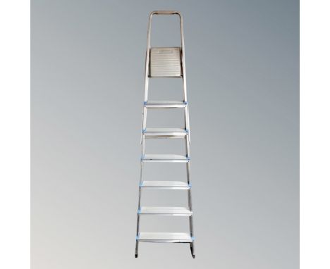 A Beldray aluminium folding step ladder.