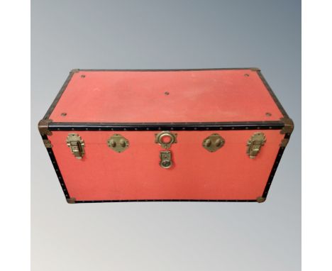 A shipping trunk.
