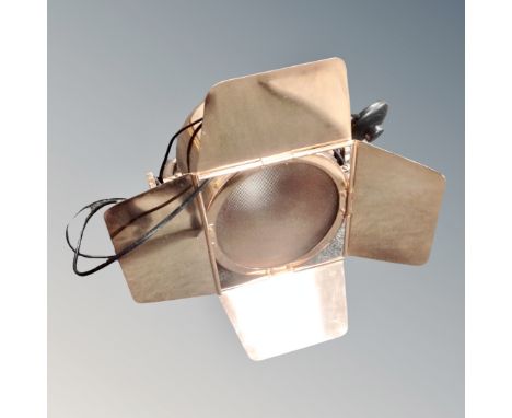 A retro style copper theatre light.