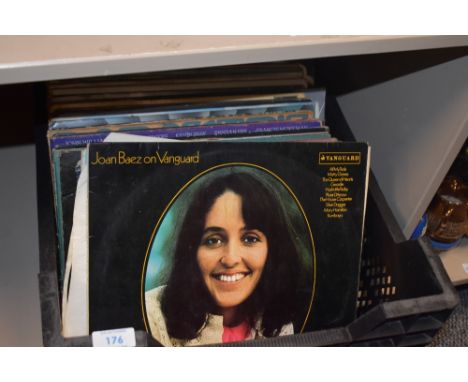An assortment of vintage records, including Fats Domino, Chris Rea, Abba, Tom Jones, etc.