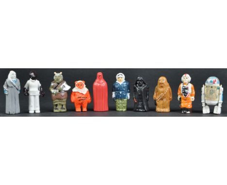 Star Wars - a set of x10 original vintage pencil topper characters / action figures. Includes; Han Solo, R2D2, Chewbacca, Luk