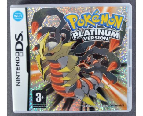 Retro Gaming - Nintendo DS - a boxed original Pokémon Platinum Version handheld video game appearing complete in box with DS 