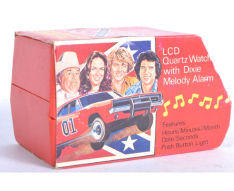 The Dukes Of Hazzard - Unisonic - a scarce original vintage LCD Quartz Watch 'with Dixie Melody Alarm'. Watch appears mint an