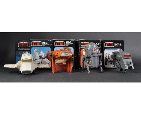Star Wars - a collection of x4 original vintage Kenner / Palitoy made Star Wars action figure playsets ' minirigs '. Comprisi
