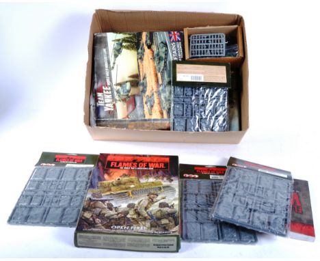 A collection of assorted Battlefront ' Flames of War ' miniature WWII Second World War themed tabletop wargaming sets. Sets t