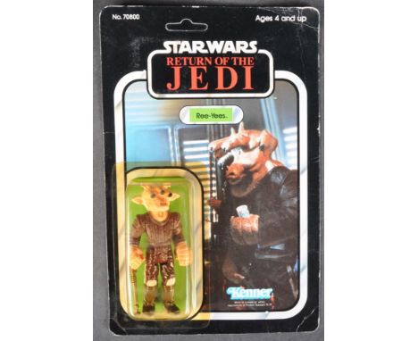 Star Wars - An original vintage 1983 Kenner made Star Wars carded MOC action figure ' Ree Yees '. Factory sealed upon its ori