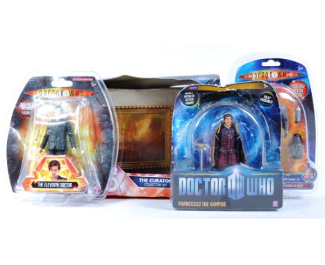 Doctor Who - Character / Underground Toys - a collection of x4 boxed / carded action figures and sets to include; The Curator