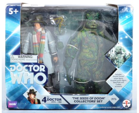Doctor Who - Character Options - a 4th Doctor action figure set ' The Seeds Of Doom Collectors' Set '. Contents appear mint a