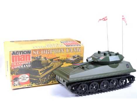Action Man - Palitoy - an original vintage Action Man playset ' Scorpion Tank '. Plastic construction, including tank tracks.