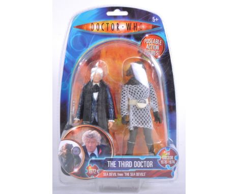 Doctor Who - Character Options - a 3rd Doctor themed action figure ' Third Doctor With Sea Devil from The Sea Devils '. Highl