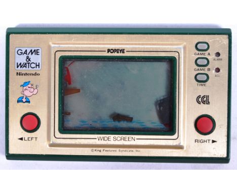 Game &amp; Watch - an original vintage 1980s (1981) Nintendo made Popeye Game and Watch handheld games console. Untested, but