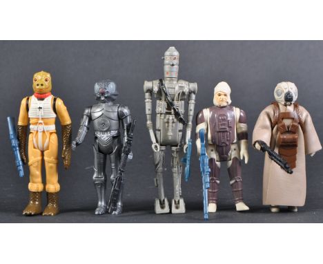 Star Wars - Bounty Hunters - a collection of x5 original vintage Kenner / Palitoy made action figures. Comprising; Dengar (19