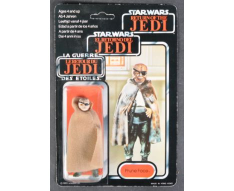 Star Wars - An original vintage 1983 Kenner made Star Wars carded MOC action figure ' Prune Face '. Factory sealed upon its o