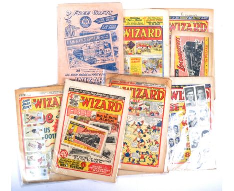 Comic Books - The Wizard (1950s / 1960s Football Comic Book) - a collection of x11 issues of the comic book, each retaining t