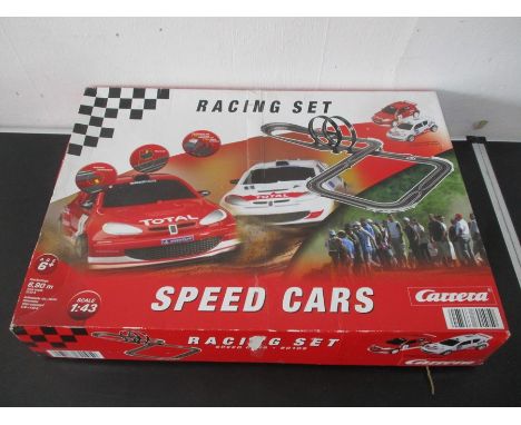 A Carrera speed cars racing set, 1:43 Scale