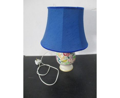 A Poole Pottery "Bluebird" pattern lamp