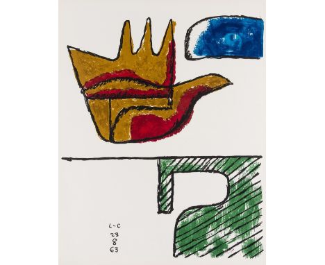 Le Corbusier (1887-1965)The Open HandLithograph printed in colours, 1963, a proof before the edition, printed by Mourlot, Par
