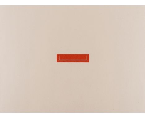 Fred Sandback (1943-2003)UntitledOffset lithograph printed in colours, 1976, a proof before the text, sheet 356 x 483mm (14 x