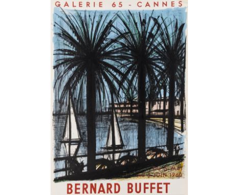 δ Bernard Buffet (1928-1999)Galerie 65 CannesLithograph printed in colours, 1960, printed by Mourlot, Paris, published by Gal