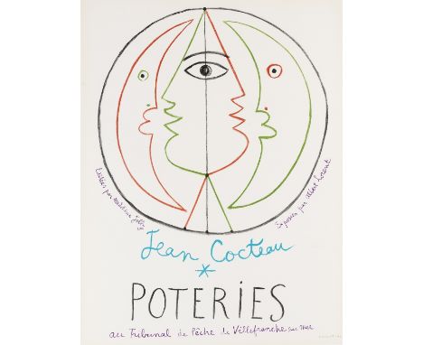 δ Jean Cocteau (1889-1963)PoteriesLithograph printed in colours, 1954, a proof before the poster edition, printed by Mourlot,