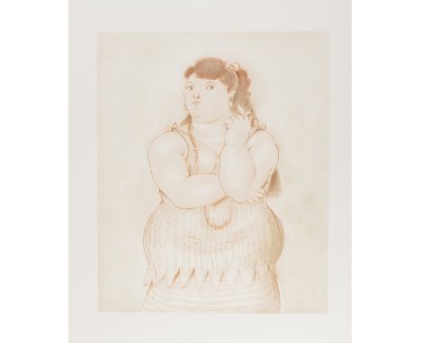 δ Fernando Botero (b.1932)Mujer FumandoLithograph printed in colours, 1965, an unsigned proof aside from the edition of 150, 