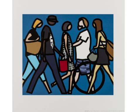 δ Julian Opie (b.1958)Walking in Melbourne 1Digital print in colours, 2018, from the edition of an unknown size, on wove pape
