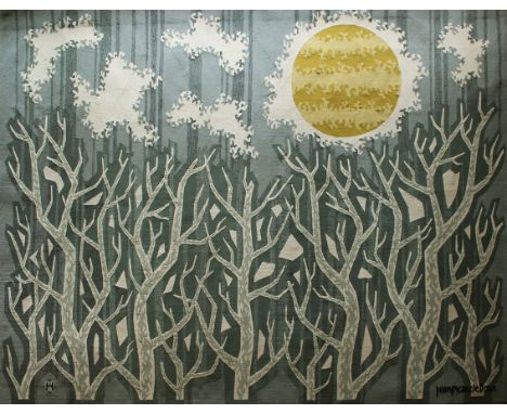Jean Picart Le Doux (1902-1982) FrenchBRUMESOriginal wool tapestry woven by Aubusson, 59" x 78 3/4" ( 150 x 200cm), signed , 