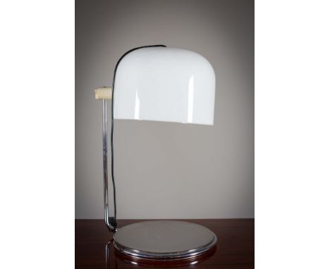 A CHROME DESK LAMP, ITALIAN, 64cm high