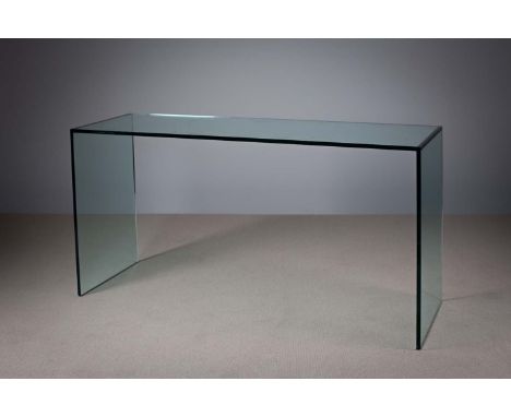 A GULLIVER GLASS CONSOLE TABLE by Tonelli 141cm (w) x 45cm (d) x 71cm (h)