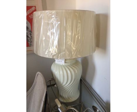 A CAROLS REMES TEMPLE JAR TABLE LAMP, 69cm (h) including shade.