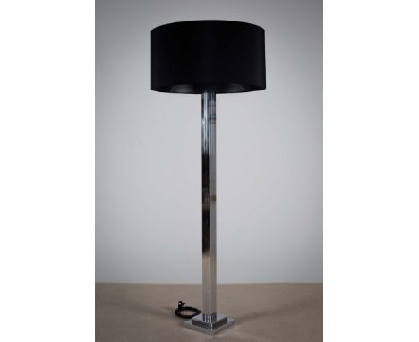 A CHROME STANDARD LAMP, with tapering column support check size....