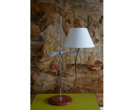 AN ADJUSTABLE 'TALLER UNO' KM TABLE LAMP, in polished chrome finish, 72cm (h) 