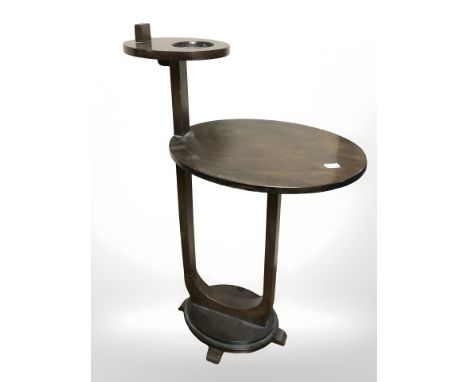 An Art Deco oak smoker' stand, height 71 cm 