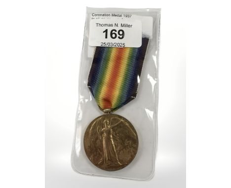 A WWI Victory Medal named to 32068 Pte. R H Turner Durham Light Infantry 