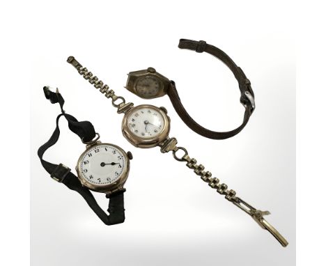 Two lady's vintage 9ct gold wristwatches 