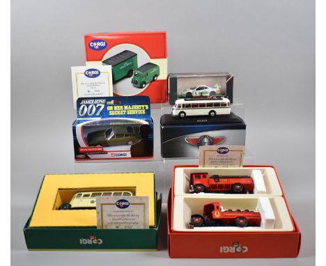 A Collection of Boxed Corgi Diecast Vehicles to include Lorry, Bus, Aston Martin, Racing Car etc 