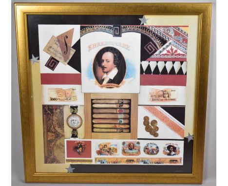 A Large Framed Cigar Print, 74x75cm 