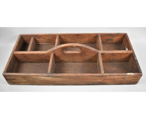 A Stained Pine 19th Century Carpenters or Blacksmiths Fitted Tray, 69x33cm 