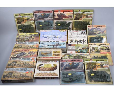 A Collection of Airfix and Other Model Kits, Army Vehicles and Aeroplanes 