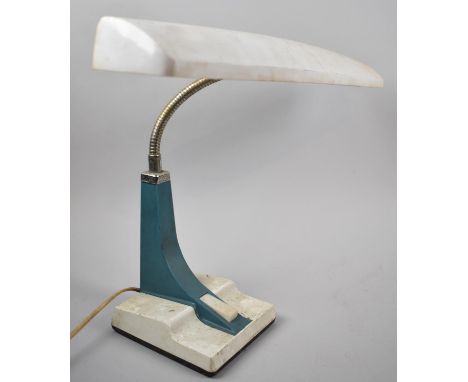 A 1970's Adjustable Desktop Reading Lamp, Untested, 48cm wide 